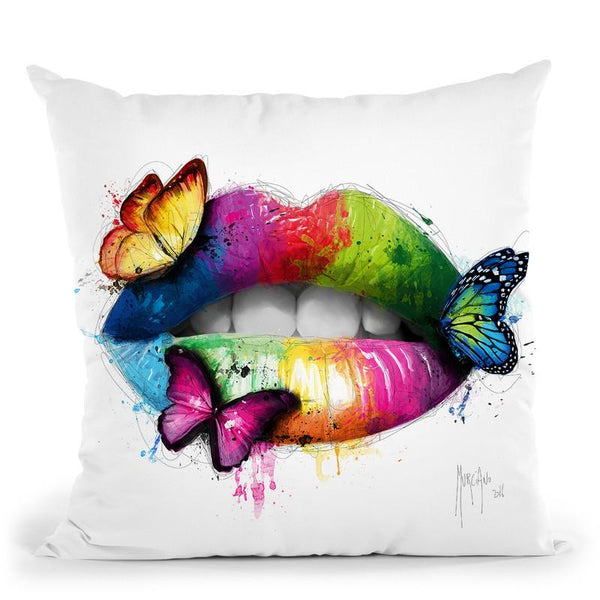Butterfly Kiss Throw Pillow By Patrice Murciano
