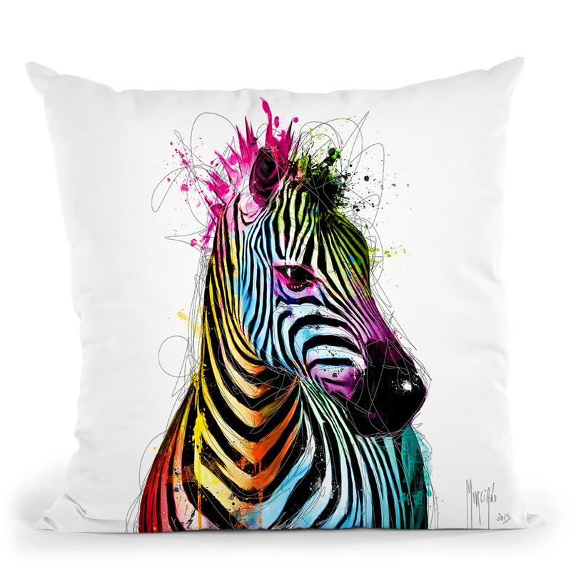 Zebra Pop Throw Pillow By Patrice Murciano