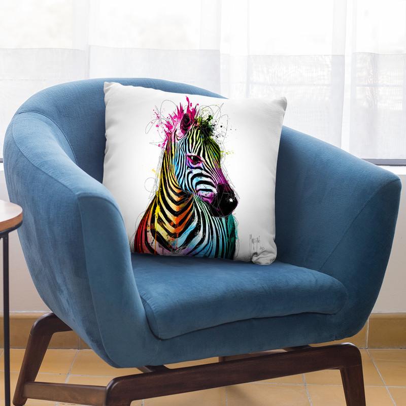 Zebra Pop Throw Pillow By Patrice Murciano