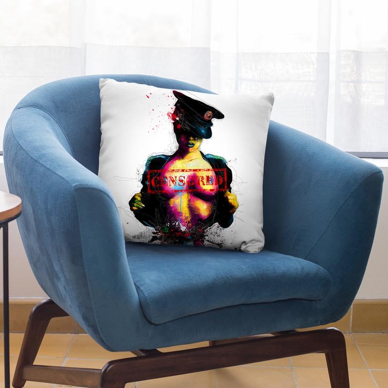 Censored Throw Pillow By Patrice Murciano