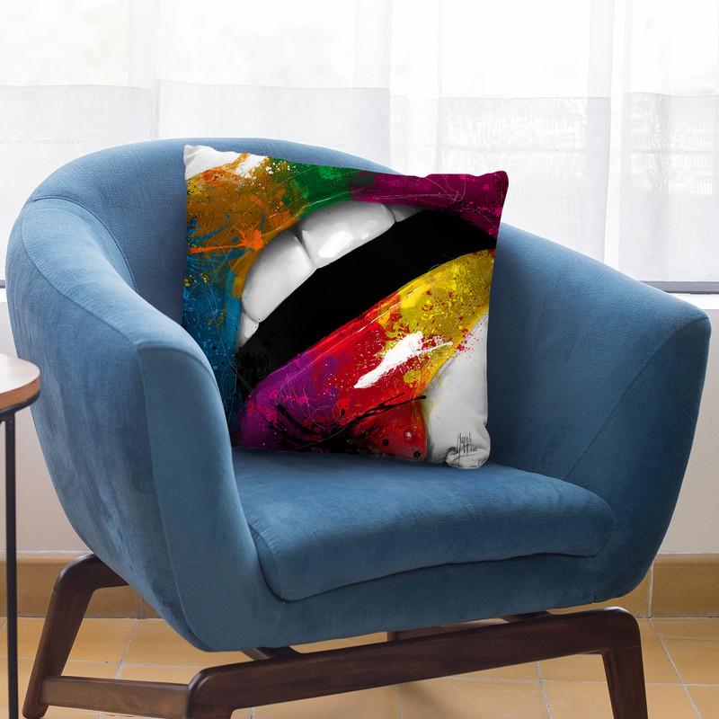 Chupa Kiss Throw Pillow By Patrice Murciano