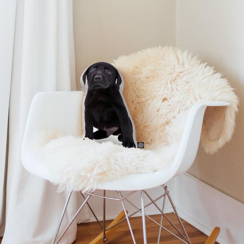 Labrador Black Throw Pillow By All About Vibe