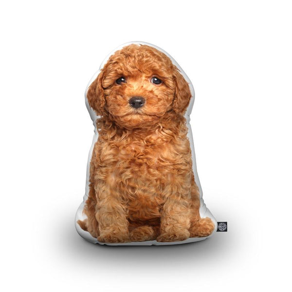 Poodle Peach Throw Pillow By All About Vibe