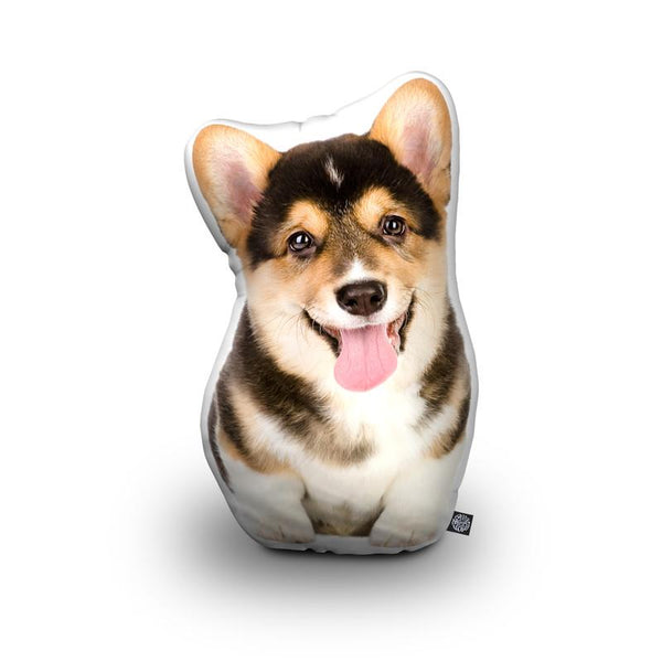 Corgi Black Throw Pillow By All About Vibe