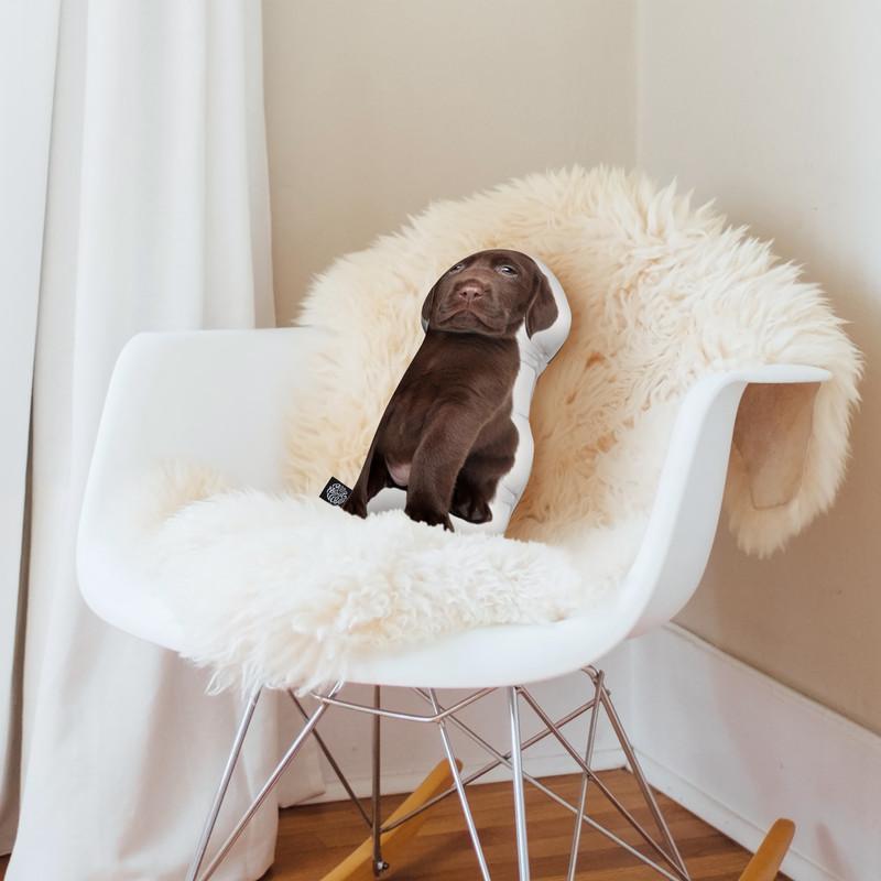 Labrador Chocolate Throw Pillow By All About Vibe