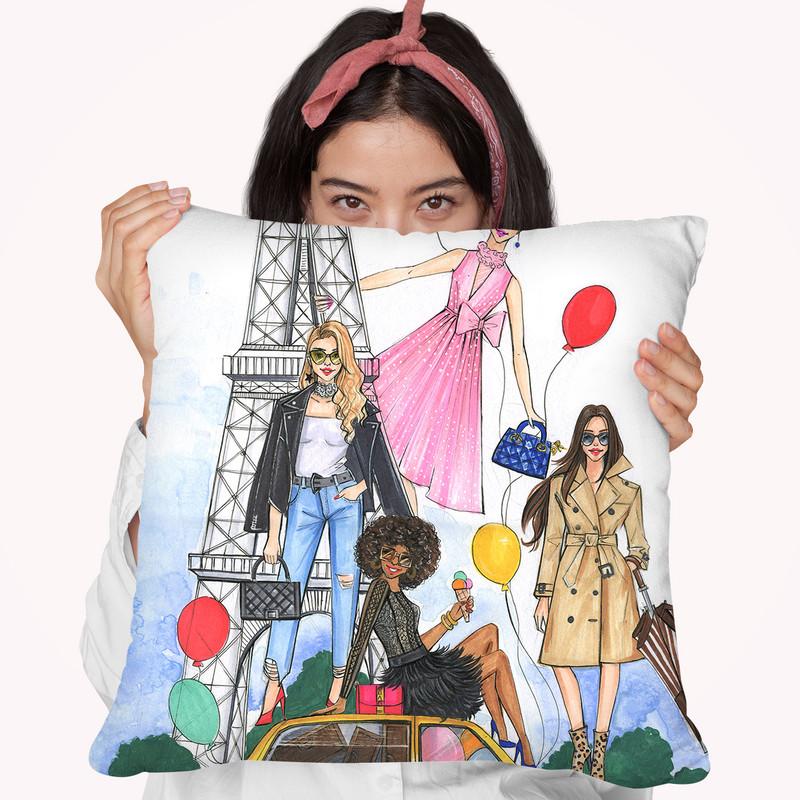 September Fashion Month Throw Pillow By Rongrong