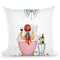 Time For Myself-Red Hair Throw Pillow By Rongrong