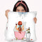 Time For Myself-Red Hair Throw Pillow By Rongrong