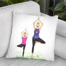 Yogi And Little Yogi Throw Pillow By Rongrong