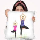 Yogi And Little Yogi Throw Pillow By Rongrong
