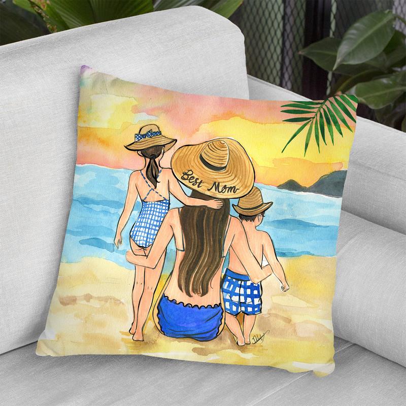 Best Mom 2019 Throw Pillow By Rongrong