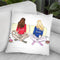 Blonde Brunette Throw Pillow By Rongrong