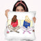 Blonde Brunette Throw Pillow By Rongrong