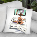 Breakfast In Tiffany Throw Pillow By Rongrong