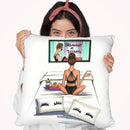 Breakfast In Tiffany Throw Pillow By Rongrong