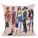 Fashion Friends Throw Pillow By Rongrong