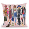 Fashion Friends Throw Pillow By Rongrong