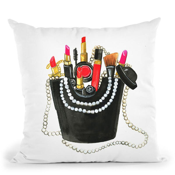 Fry Day Makeup Throw Pillow By Rongrong