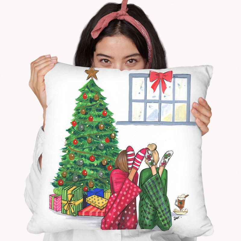 Christmas We Are Together Throw Pillow By Rongrong