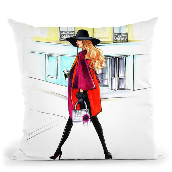 Dior Lady Throw Pillow By Rongrong