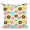 Donuts Pattern Throw Pillow By Rongrong