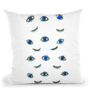 Evil Eyes Throw Pillow By Rongrong