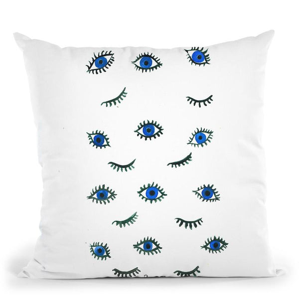 Evil Eyes Throw Pillow By Rongrong