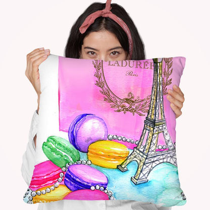 Afternoon In Paris Throw Pillow By Rongrong