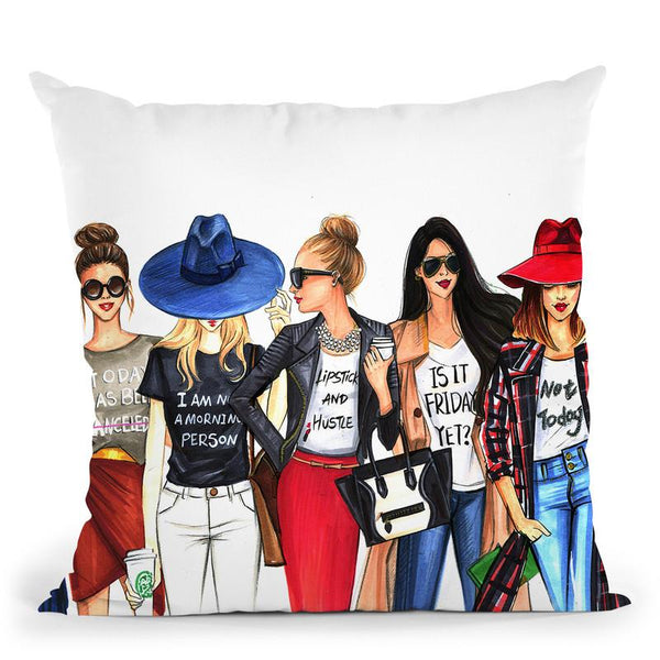 Fashionistas Gotta Have Fun Throw Pillow By Rongrong