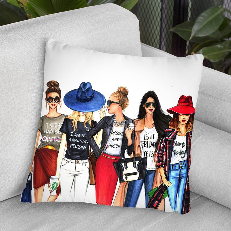 Fashionistas Gotta Have Fun Throw Pillow By Rongrong