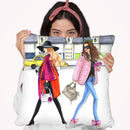 Feburary Pink Fashionistas Throw Pillow By Rongrong