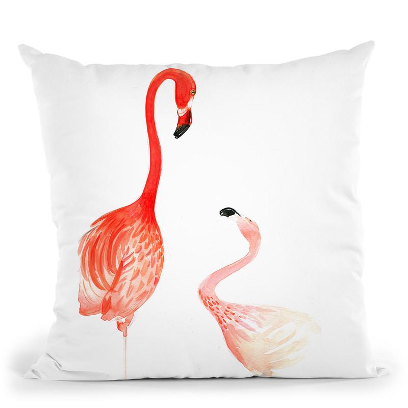 Flamingo Throw Pillow By Rongrong