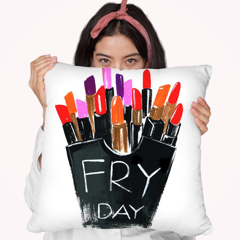 Fry Day Throw Pillow By Rongrong