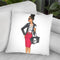 Girl Boss-African American Girl Throw Pillow By Rongrong