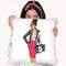 Girl Boss-African American Girl Throw Pillow By Rongrong