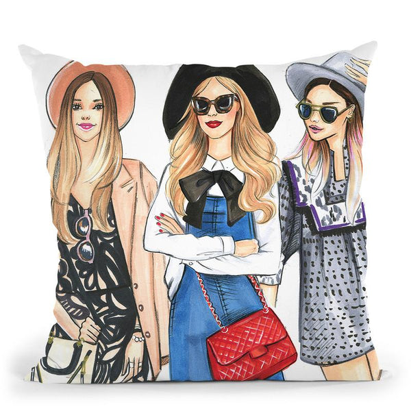 Hat Ladies Throw Pillow By Rongrong