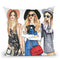 Hat Ladies Throw Pillow By Rongrong