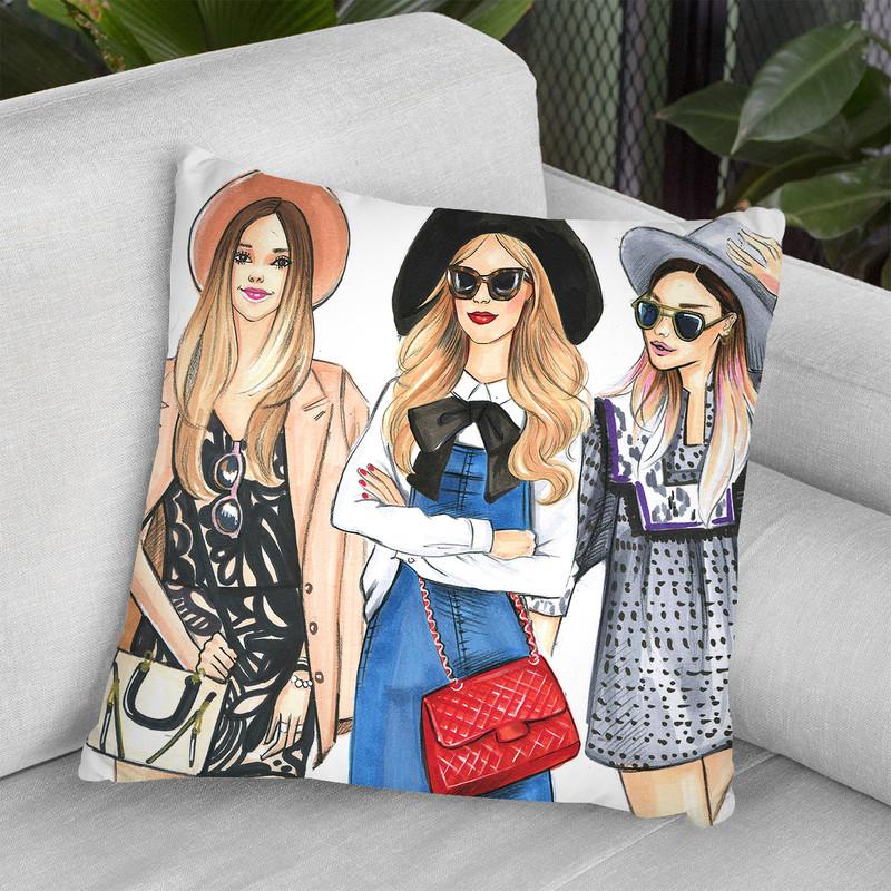 Hat Ladies Throw Pillow By Rongrong