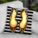 Heels And Strips Throw Pillow By Rongrong
