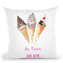 Ice Cream All Day Throw Pillow By Rongrong