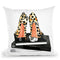 Lepordoes And Chanel Book Throw Pillow By Rongrong