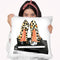Lepordoes And Chanel Book Throw Pillow By Rongrong