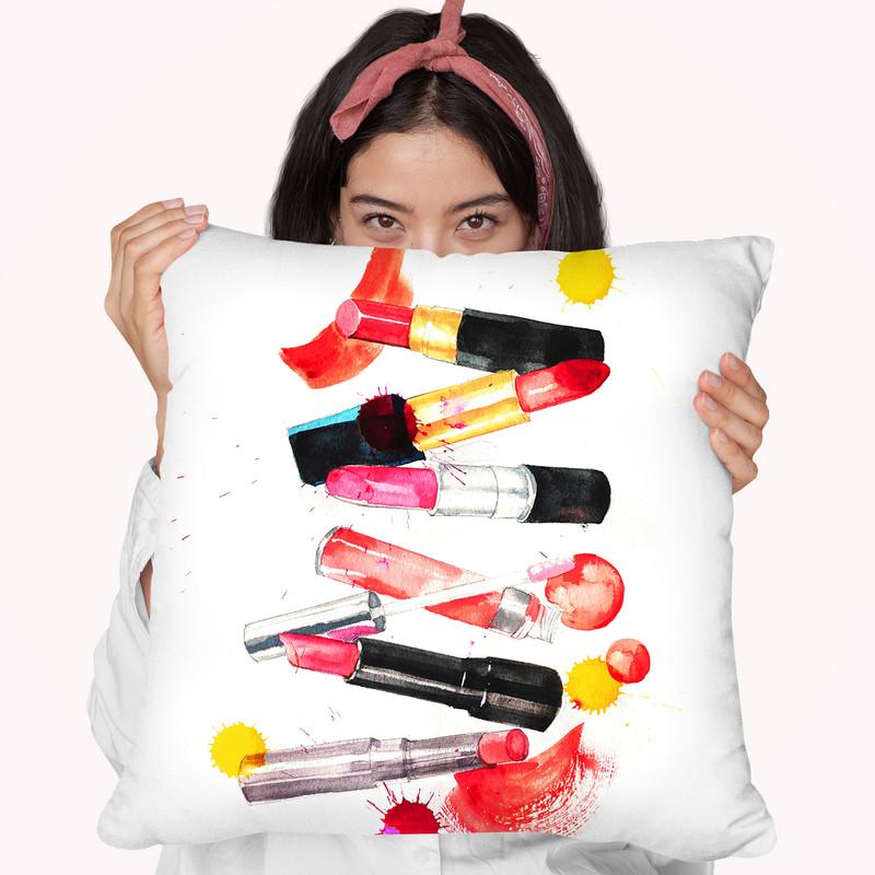 Lipsticks Collection 2 Throw Pillow By Rongrong