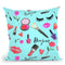 Makeup Pattern Throw Pillow By Rongrong