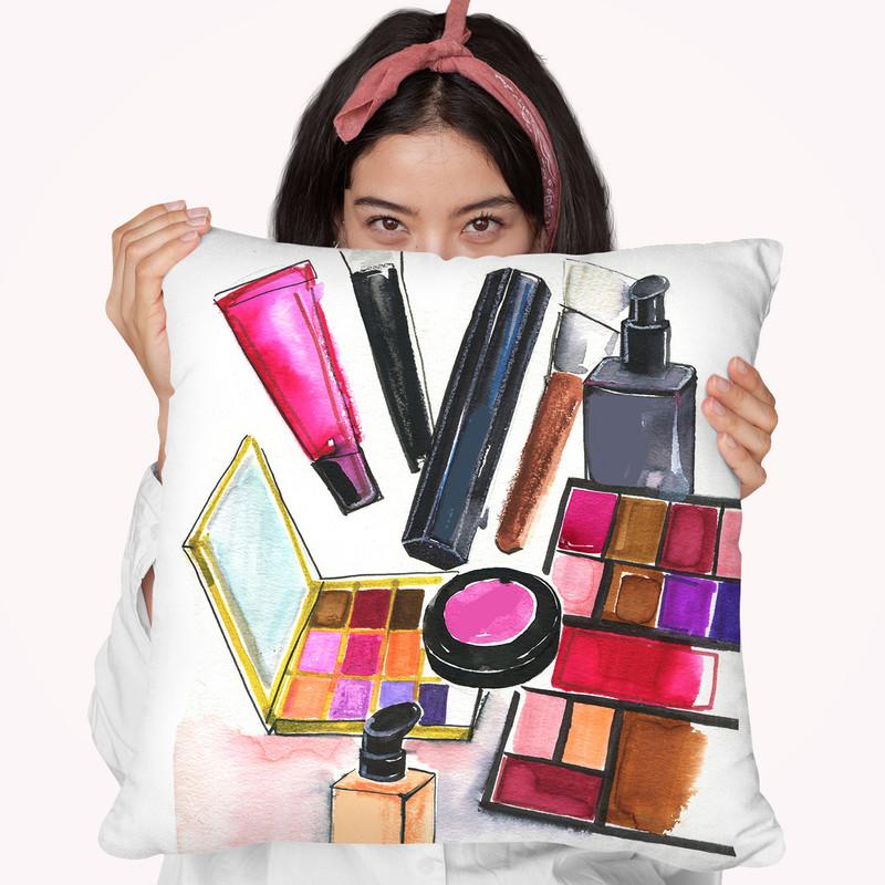 Nars And Mac Cosmetic Throw Pillow By Rongrong