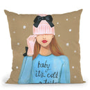 Baby Is Cold Outside Throw Pillow By Rongrong