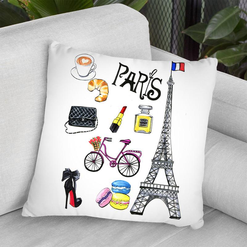 Paris Art Throw Pillow By Rongrong
