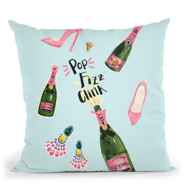 Pop Fizz Clink Throw Pillow By Rongrong
