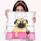 Pug Bath Throw Pillow By Rongrong