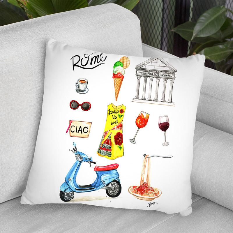 Rome Throw Pillow By Rongrong